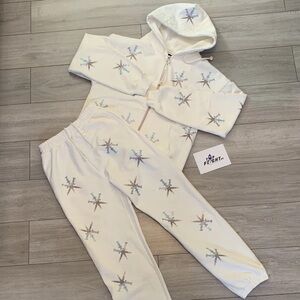Unknown London Multicolor Rhinestone Dagger Sweatsuit
